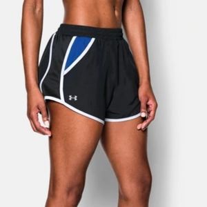 Pair of Under Armour Fly-By women's running shorts